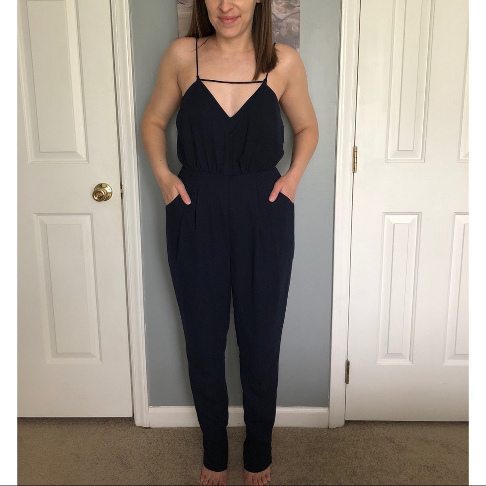 Navy blue jumpsuit sz small